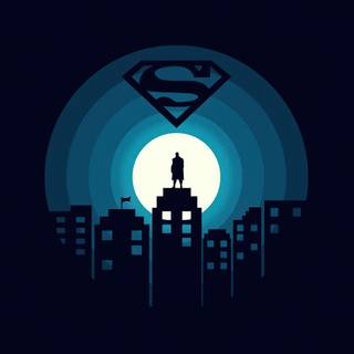 Superman minimalist 4k wallpaper