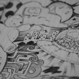 Doodle art 4k wallpaper