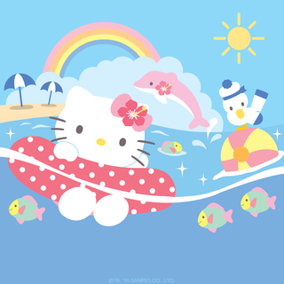 Cute Hello Kitty summer wallpaper