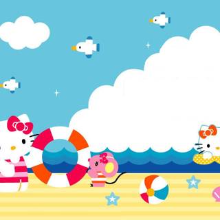 Sanrio summer desktop wallpaper