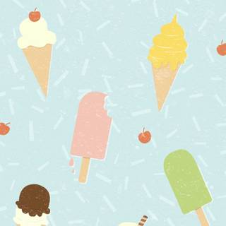 Summer ice cream iPhone wallpaper