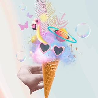 Summer ice cream iPhone wallpaper
