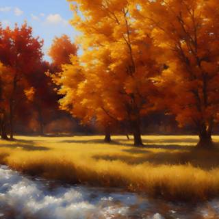 Warm autumn desktop wallpaper