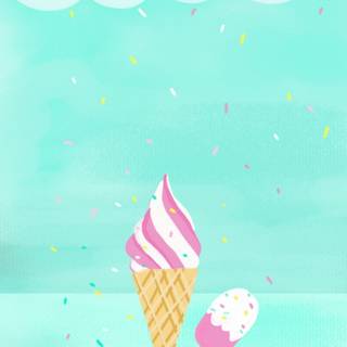 Summer ice cream iPhone wallpaper