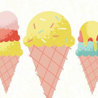 Summer ice cream iPhone wallpaper