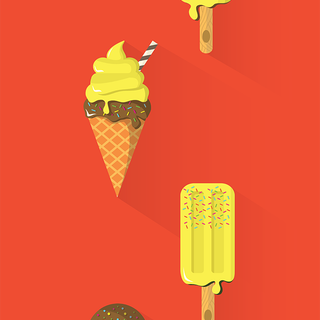 Summer ice cream iPhone wallpaper