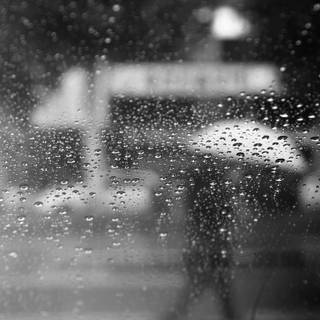 Black and white rain wallpaper