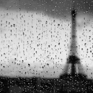 Black and white rain wallpaper