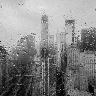 Black and white rain wallpaper