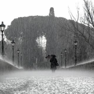 Black and white rain wallpaper