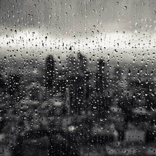 Black and white rain wallpaper