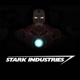 Iron Man 4k logo wallpaper