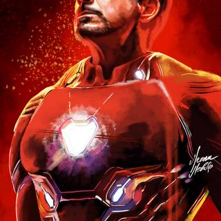 Iron Man 4k logo wallpaper