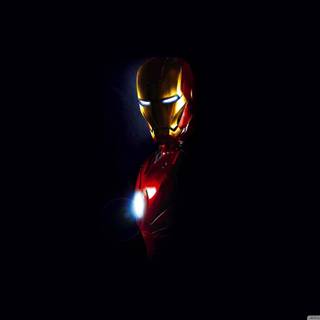 Iron Man 4k logo wallpaper