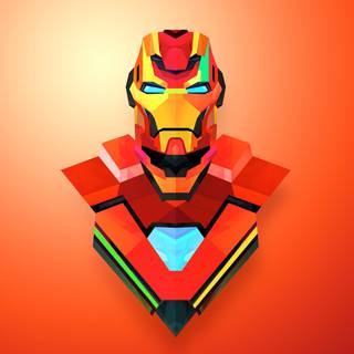 Iron Man 4k logo wallpaper