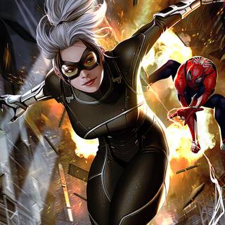 Black Cat Spider-Man wallpaper