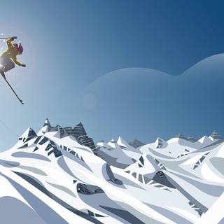 Minimalist ski wallpaper