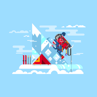 Minimalist ski wallpaper