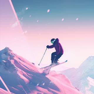 Minimalist ski wallpaper