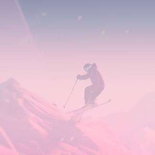 Minimalist ski wallpaper