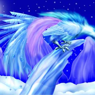 Cool blue Phoenix wallpaper