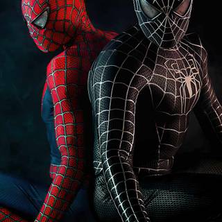 Black and red Spider-Man wallpaper