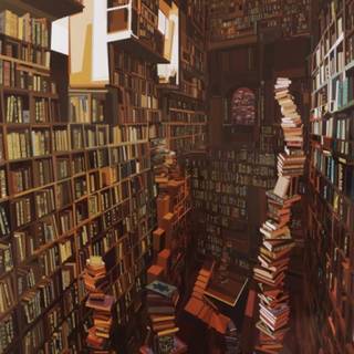 Aesthetic library wallpaper