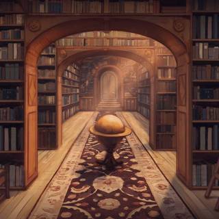 Aesthetic library wallpaper