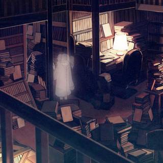 Aesthetic library wallpaper