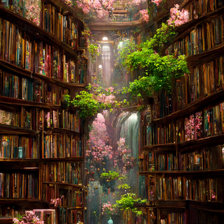 Aesthetic library wallpaper