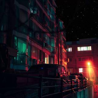 Night retro wallpaper