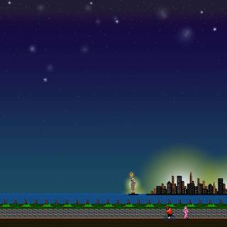 Night retro wallpaper