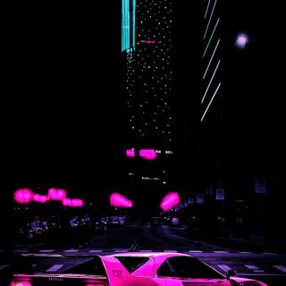 Night retro wallpaper