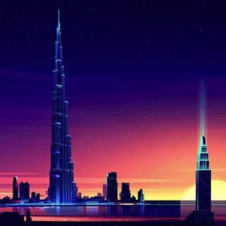 Night retro wallpaper