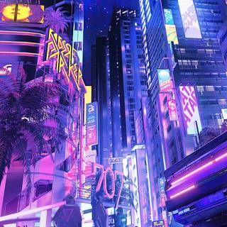 Night city 4k phone wallpaper