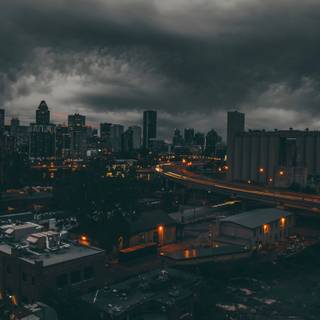 City at night 4k wallpaper