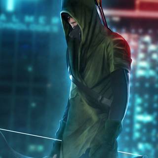Green Arrow phone 4k wallpaper