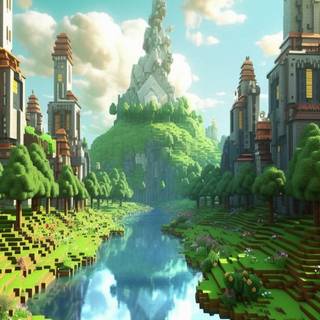 Minecraft iPhone 4k wallpaper