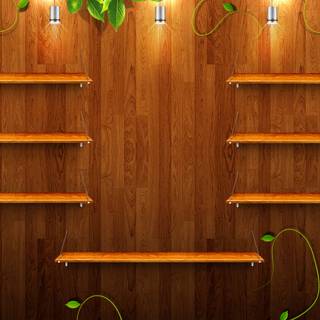 Desktop bookshelf wallpaper