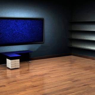 3D desktop shelf wallpaper