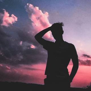 Men shadow wallpaper