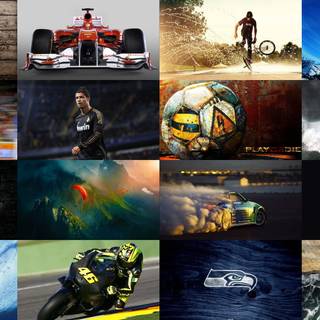 Sports collage desktop wallpaper