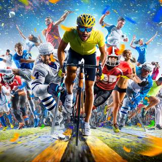 Sports collage desktop wallpaper