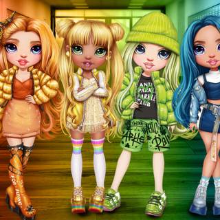Rainbow High characters wallpaper