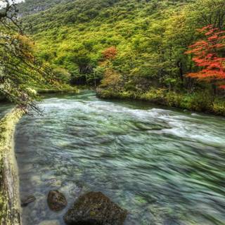 Flowing river wallpaper