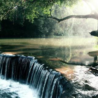 Flowing river wallpaper