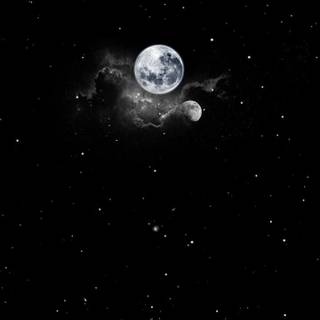 Moon black and white wallpaper