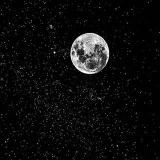 Moon black and white wallpaper
