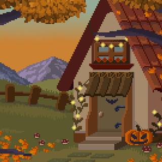 Pixel art autumn wallpaper