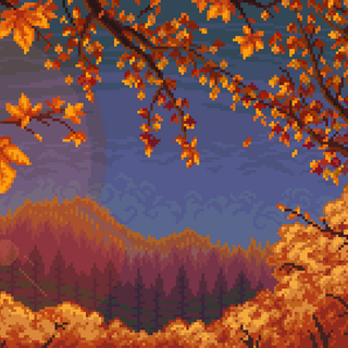 Pixel art autumn wallpaper